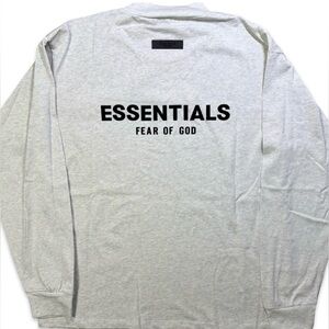 Men’s Large Essentials Fear Of God Long Sleeve Shirt Double Sided Logo NWT